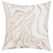 Tranquil Coasts Drift Ivory and Natural Square Accent Pillow