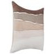 Lineage Bikram Ivory and Mocha Cream Square Accent Pillow