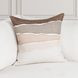 Lineage Bikram Ivory and Mocha Cream Square Accent Pillow