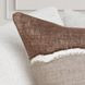 Lineage Bikram Ivory and Mocha Cream Square Accent Pillow