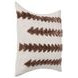 Lineage Essay Frothed Brown Square Accent Pillow
