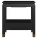 Eave Black Rectangular Bedside Table with 1 Drawer