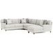 Mila Beige 5 Piece Modular Sectional with RAF Chaise and Pillows