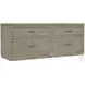 Blue Ridge Soft Smoked Gray 72" Credenza with Two Lateral File Cabinet