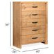 Highridge Honey Wheat 5 Drawer Chest