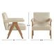 Helen Cream and Chestnut Accent Chair