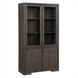 Evan Brown Glass 4 Door Curio Cabinet