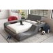 Booker Gray Full Upholstered Transformer Bed with Electronic Features and LED