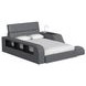 Booker Gray Full Upholstered Transformer Bed with Electronic Features and LED
