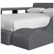 Booker Gray Full Upholstered Transformer Bed with Electronic Features and LED