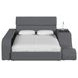 Booker Gray Full Upholstered Transformer Bed with Electronic Features and LED