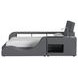 Booker Gray Full Upholstered Transformer Bed with Electronic Features and LED