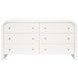 Valentina White Lacquer 6 Drawer Dresser