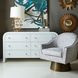 Valentina White Lacquer 6 Drawer Dresser