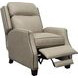 Van Buren Shoreham Cream Leather Push Thru The Arms Recliner with Nailhead Trim
