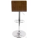 Vasari Walnut And Cream Adjustable Bar Stool
