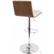 Vasari Walnut And Cream Adjustable Bar Stool
