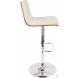 Vasari Walnut And Cream Adjustable Bar Stool