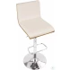 Vasari Walnut And Cream Adjustable Bar Stool