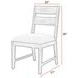 Archeway Gray Upholstered Ladderback Dining Chair Set of 2