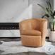 Sienna Vintage Caramel Leather Swivel Club Chair