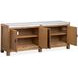 Plum Creek Sierra Brown and White 70" Marble Top TV Stand