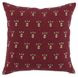 Verdant Monica Raspberry Red Square Accent Pillow Set of 2