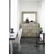 Linea Black Forest Marble And Textured Graphite Metal Desk