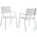 Ventura White Stackable Outdoor Arm Chair Set of 4