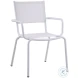 Ventura White Stackable Outdoor Arm Chair Set of 4