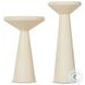 Ravine Parchment White Concrete Accent Tables Set Of 2