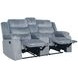 Willow Gray 75" Console Loveseat with Dual Recliner