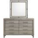 Lennox Gray Square Dresser Mirror