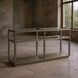 Glaze Quartz Rectangular Glass Top Console Table