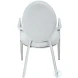 Victoria White Round Back Arm Chair Set of 2