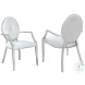 Victoria White Round Back Arm Chair Set of 2