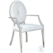 Victoria White Round Back Arm Chair Set of 2