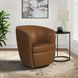 Zenith Tan Upholstered Swivel Chair