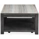 Plum Creek Ravenwood Black and White Rectangular Marble Top Cocktail Table