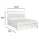 Springhouse Whisper White and Gray California King Upholstered Storage Panel Bed