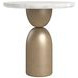 Verge Bronze Metallic and White Marble Top Occassional Table Set