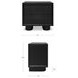 Marcelle Black 2 Drawer Nightstand
