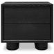 Marcelle Black 2 Drawer Nightstand