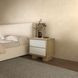 Marcelle White and Brown 2 Drawer Nightstand