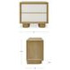 Marcelle White and Brown 2 Drawer Nightstand