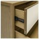 Marcelle White and Brown 2 Drawer Nightstand