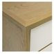 Marcelle White and Brown 2 Drawer Nightstand