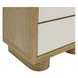 Marcelle White and Brown 2 Drawer Nightstand