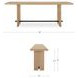 Madison Natural Rectangular Console Table