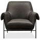 Ambroise Gray Leather Club Chair